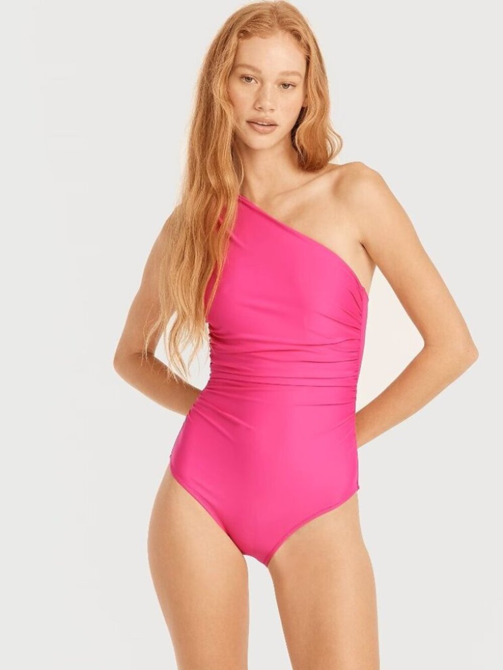 J. Crew  Ruched One-shoulder Swimsuit 6
